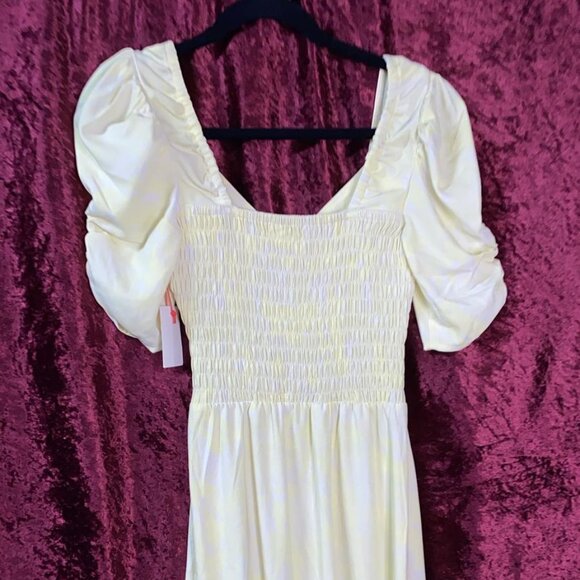 Open Edith Beautiful yellow and white vintage dress - Picture 6 of 8